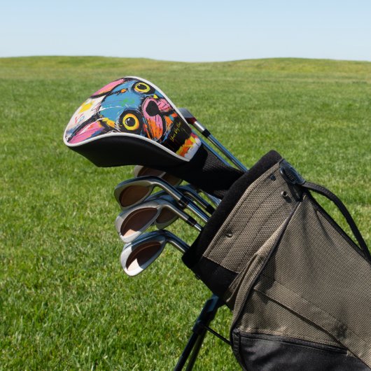 De Franse Bulldog Graffiti 02 - Leonardo Abbacchi Golfheadcover (Insitu)