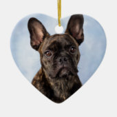 De Franse Bulldog Keramisch Ornament (Voorkant)