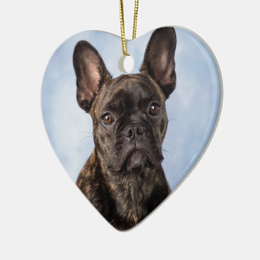 De Franse Bulldog Keramisch Ornament (Links)