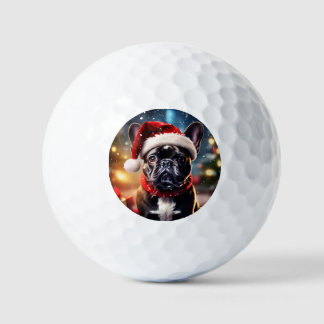 De Franse Bulldog Kerst Golfballen