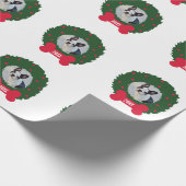 De Franse Bulldog kerstmis met grote hond Foto & J Cadeaupapier (Hoek)