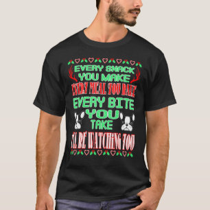De Franse Bulldog kijkt naar elke bite die je neem T-shirt