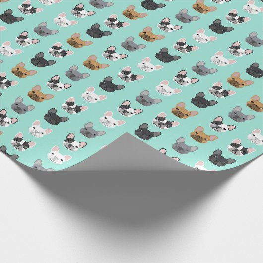 De Franse Bulldog ziet er schattig uitzien als ver Cadeaupapier (Hoek)