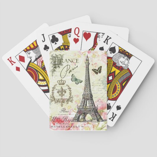 De  Franse Eiffeltoren Pokerkaarten (Achterkant)