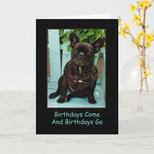 De Franse Grappige Kaart van de Verjaardag van de (Gele Bloem)