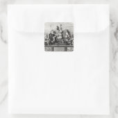 De Franse grondwet Vierkante Sticker (Tas)