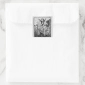 De Franse grondwet Vierkante Sticker (Tas)