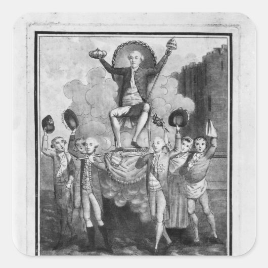 De Franse grondwet Vierkante Sticker (Voorkant)