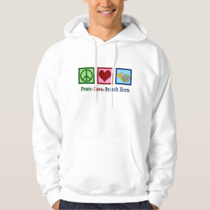 De Franse Hoorn van de Liefde van de vrede Hoodie