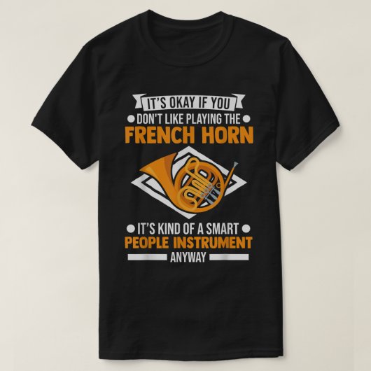 De Franse Horn Funny Franse hornspeler M T-shirt (Design voorkant)