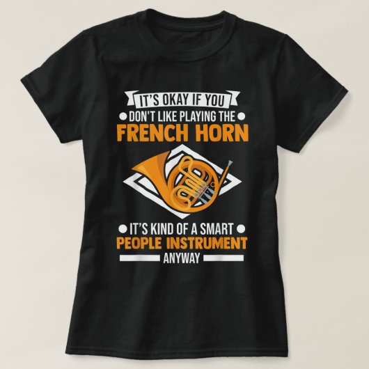 De Franse Horn Funny Franse hornspeler M T-shirt (Design voorkant)