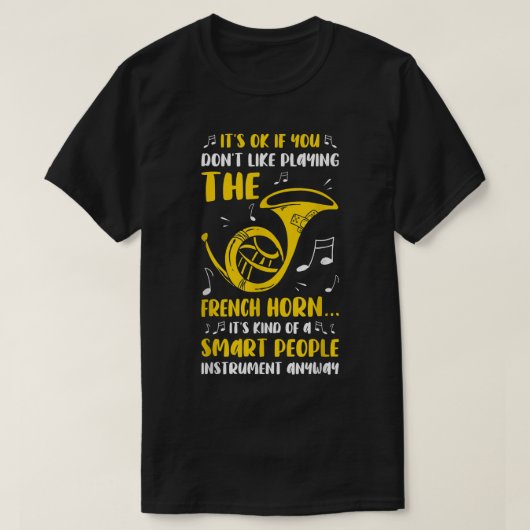 De Franse Horn Funny Franse hornspeler M T-shirt (Design voorkant)