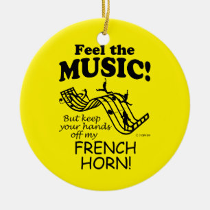 De Franse horn voelt de muziek Keramisch Ornament