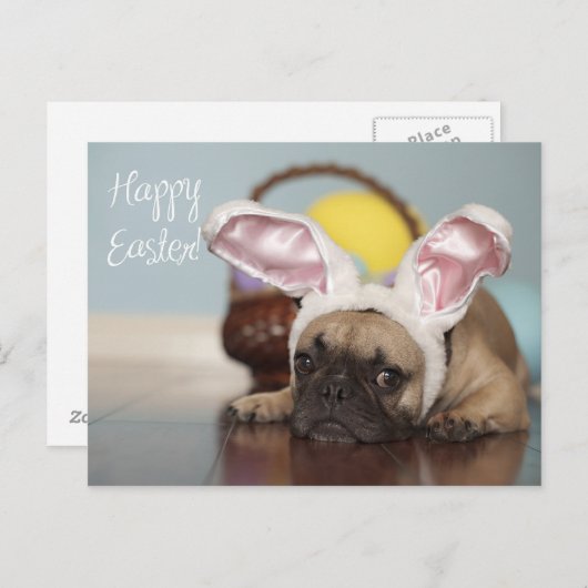 De Franse Kaart van Pasen van de Buldog! (Voorkant / Achterkant)