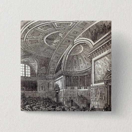 De Franse Kamer van Koophandel Vierkante Button 5,1 Cm (Voorkant)