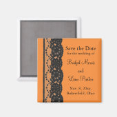 De Franse kant bewaart de Datum Magnet (oranje) (Voorkant / Achterkant)