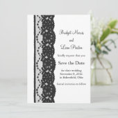 De Franse kant sparen de Datum (wit) Save The Date (Staand voorkant)