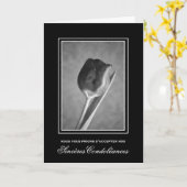 De Franse Klassieke Zwart-witte Tulp van de Kaart (Gele Bloem)