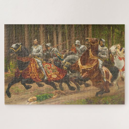 De Franse koning Karel de Stoute te paard Legpuzzel (Horizontaal)