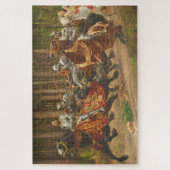 De Franse koning Karel de Stoute te paard Legpuzzel (Verticaal)
