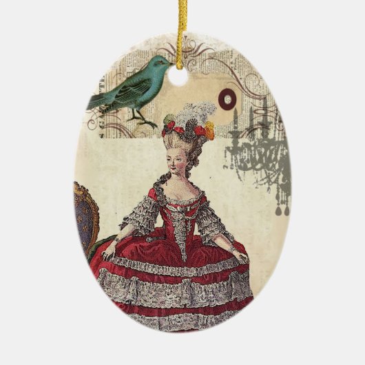 De Franse koningin Marie Antoinette (Parijs) Keramisch Ornament (Voorkant)