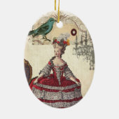 De Franse koningin Marie Antoinette (Parijs) Keramisch Ornament (Achterkant)