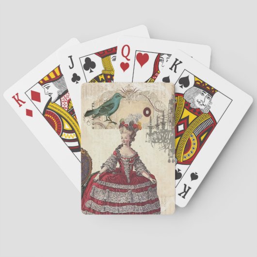 De Franse koningin Marie Antoinette (Parijs) Speelkaarten (Achterkant)