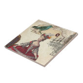 De Franse koningin Marie Antoinette (Parijs) Tegeltje (Zijkant)