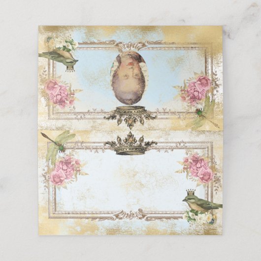 De franse Marie Antoinette inspireerde de shabby b Plaatskaartje (Buitenkant ongevouwen)