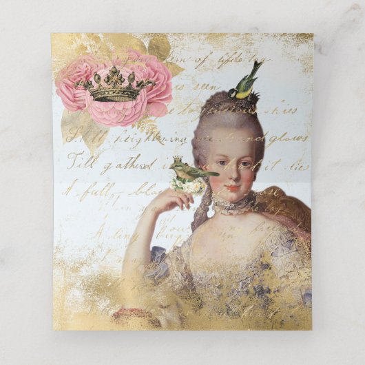De franse Marie Antoinette inspireerde de shabby b Plaatskaartje (Binnenkant ongevouwen)