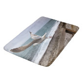 De Franse meeuw van Etretat Badmat (Gekanteld)