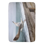 De Franse meeuw van Etretat Badmat (Voorkant Verticaal)