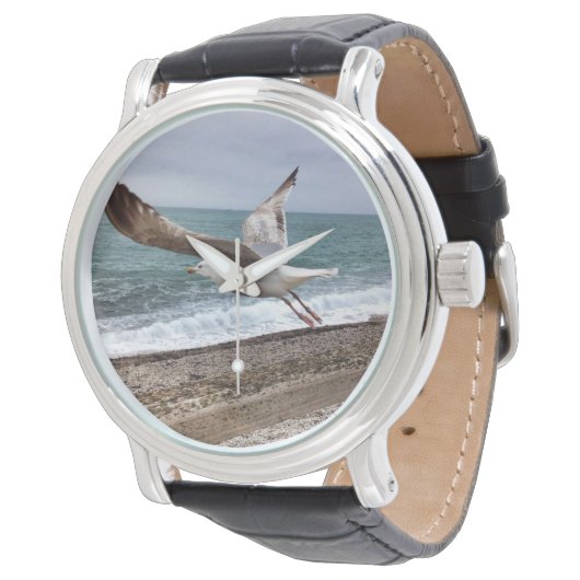 De Franse meeuw van Etretat Horloge (Gekanteld)
