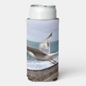 De Franse meeuw van Etretat Seltzer Blikjeskoeler (Seltzer Achterkant)