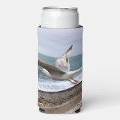 De Franse meeuw van Etretat Seltzer Blikjeskoeler (Seltzer Voorkant)