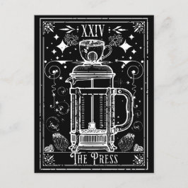 De Franse pers koffie tarot Kaart