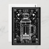 De Franse pers koffie tarot Kaart (Voorkant / Achterkant)