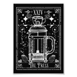 De Franse Pers Koffie Tarotkaart Foto Afdruk