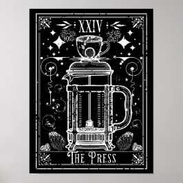De Franse Pers Koffie Tarotkaart Poster