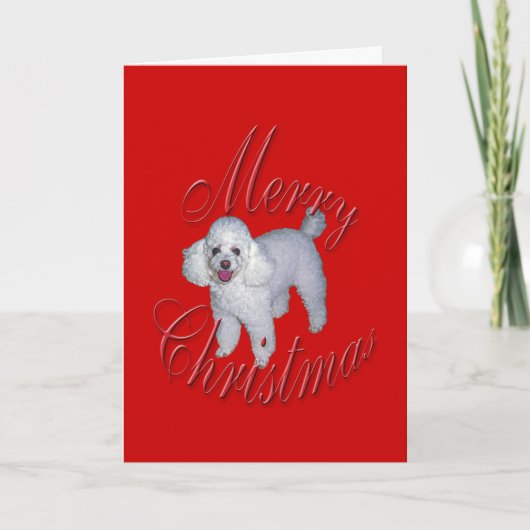 De Franse Poedel van Kerstmis Feestdagen Kaart (Voorkant)