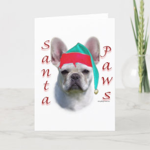 De Franse Poten van de Kerstman van de Buldog Feestdagen Kaart