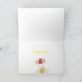 De Franse Pret van de Paraplu van de Buldog dankt Bedankkaart (Binnen)