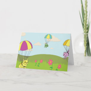 De Franse Pret van de Paraplu van de Buldog dankt Bedankkaart