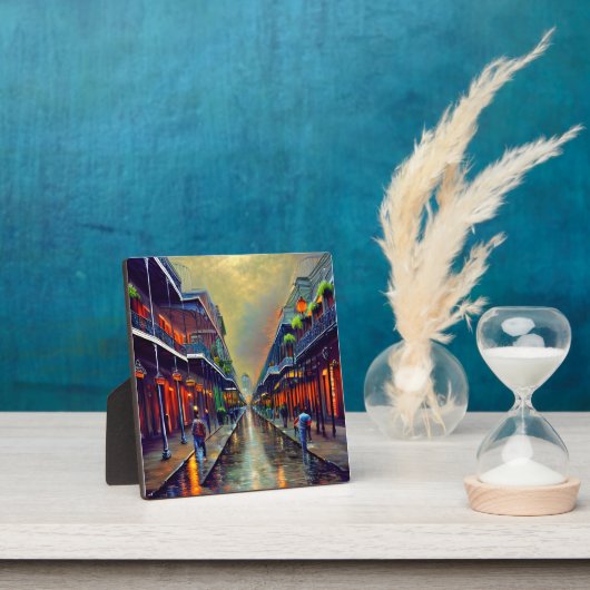 De Franse quarter Street Scene Tabletop Art Fotoplaat (Insitu)