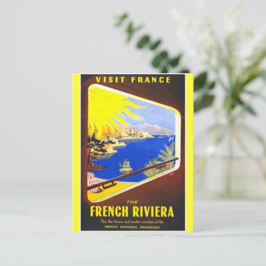 De Franse Riviera Briefkaart (Staand voorkant)