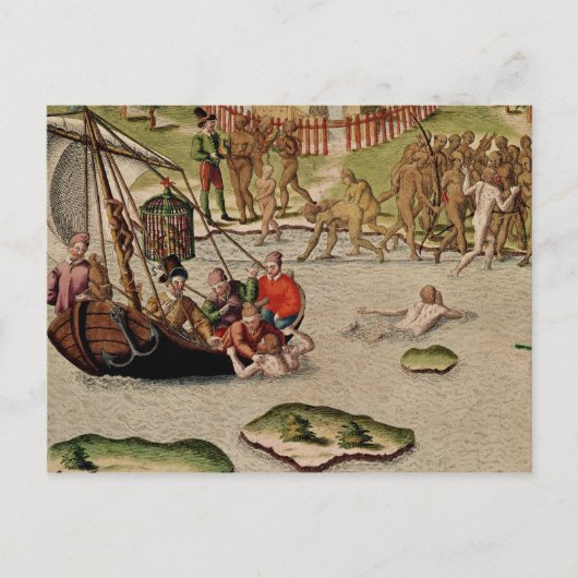 De Franse scheepslanden Briefkaart (Voorkant)