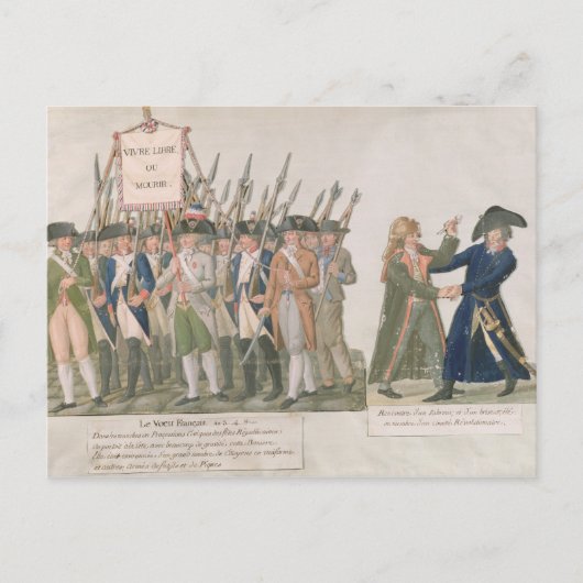 De Franse stem "Long Live Freedom or Die" Briefkaart (Voorkant)