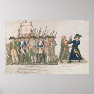 De Franse stem "Long Live Freedom or Die" Poster