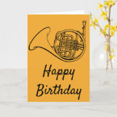 De Franse verjaardag van de het messingsmuziek van Kaart (Gele Bloem)