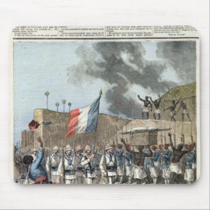 De Franse vlag die Abomey ingaat Muismat